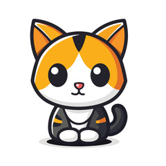 Purr-fectly Happy: Vibrant Cat Vector Illustration for Your Designs