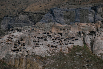 Vardzia, an ancient cave city in a rock