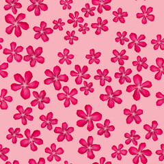 Oleander flowers watercolor seamless pattern, for women and girl apparel designs, fabrics and textiles.  Botanical illustration hand drawn. floral design for fashion prints, scrapbook, wrapping paper