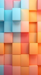 colorful 3d cubes squares wallpaper, ai