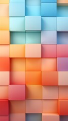 colorful 3d cubes squares wallpaper, ai