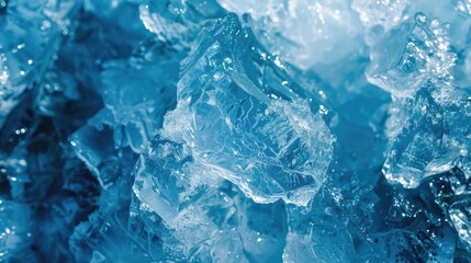 Obraz premium Detailed view of ice crystals, perfect for winter themes