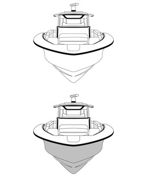 recommend clip art: Fishing Boat Vector Line Art Illustration.