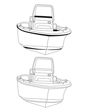 recommend clip art: Fishing Boat Vector Line Art Illustration.