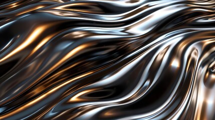 Artistic shot of a rippled metal surface, with the light dancing across the undulating texture, creating a captivating and luxurious visual experience
