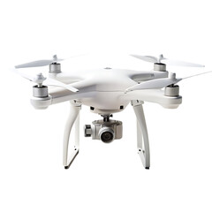 drone in flight on transparent background with editable
