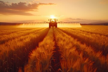 Agricultural Chemicals at Sunrise: Modern Farming Dilemma