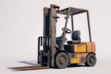 Industrial Forklift Equipment in Minimalist Style