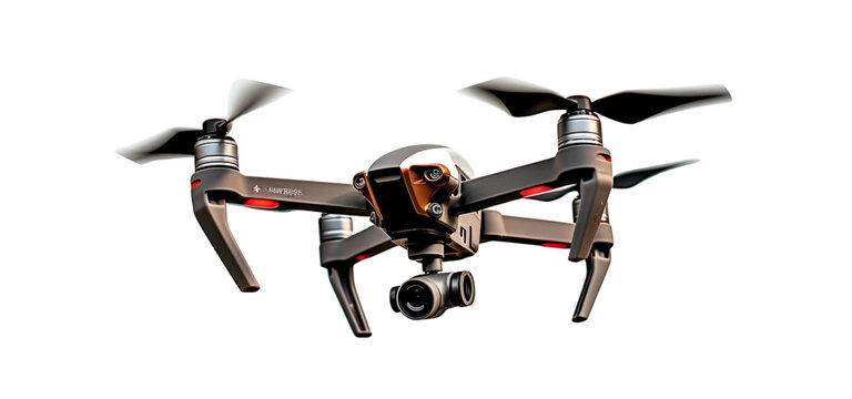 A sophisticated drone with a high-resolution camera, poised mid-air, symbolizing technology and surveillance. Generative AI