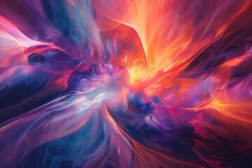 Obraz premium A colorful, abstract painting with a purple