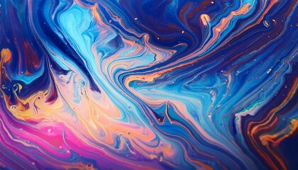 Color Symphony: Acrylic Blend in Blue and Pink