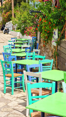 agios nikitas town greek tourist resort in lekfada island greece