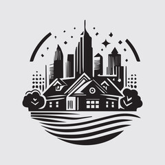 Obraz premium Icon and logos. house, browser homepage pictogram, real estate, and building logo designs