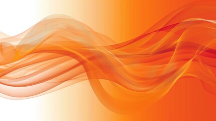 An orange and white background with wavy lines creating a dynamic visual effect