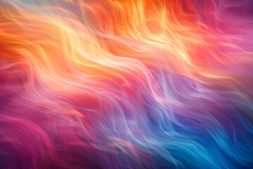 Fototapeta premium Streaks of light captured in a long exposure photograph turned into an abstract painting,