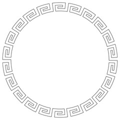 Greek frame. Meander pattern. Greek frame. Greece ornament. Grecian ancient style. Roman design. Geometric mediterranean decoration. Element antique symbol
