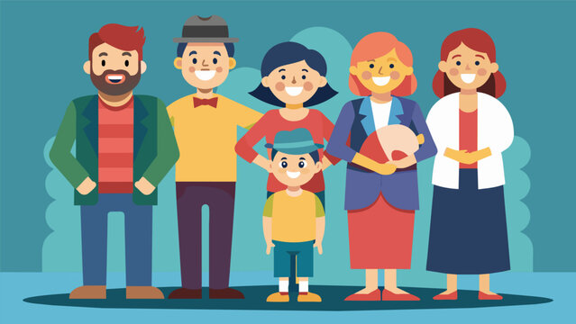 In a comedic play about a dysfunctional family the characters differences and quirks are celebrated and embraced promoting acceptance and. Vector illustration
