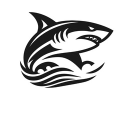 Shark logotype vector isolated on white background