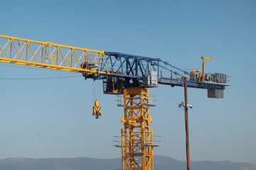 Novorossiysk Two hoisting cranes and buildings under construction