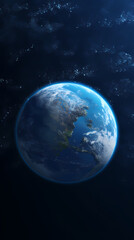 Obraz premium Ultra-wide shot of Earth from space