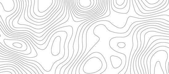 White background topography contour map with black curve lines .luxury topographic wavy pattern and geographic grid map design .