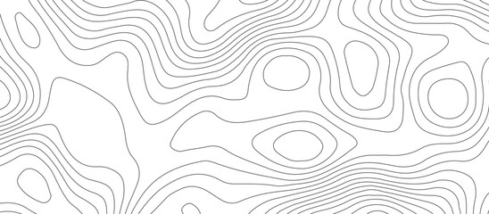 White background topography contour map with black curve lines .luxury topographic wavy pattern and geographic grid map design .
