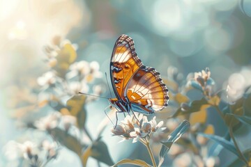 Butterfly on Blossoms