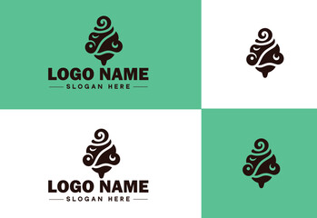 ice cream icon food restaurant cafe logo modern flat business vector logo