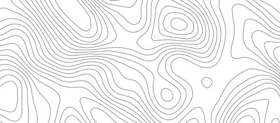 White background topography contour map with black curve lines .luxury topographic wavy pattern and geographic grid map design .