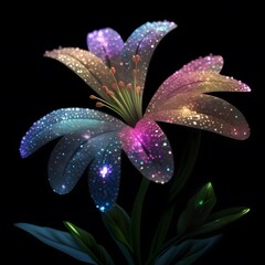 Fototapeta premium Pink Lily Blossom in Nature's Beauty