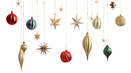 Hanging Decorations on transparent background