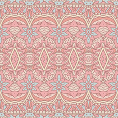 Tiled ethnic boho design for fabric. Abstract geometric violet decor vintage geometric seamless pattern ornamental.