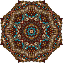 Abstract geometric floral mandala ethnic tribal.