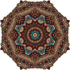 Abstract geometric floral mandala ethnic tribal.