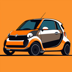 small car concept illustrationter, vector illustration flat 2