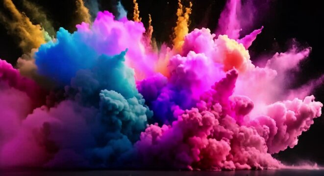 colorful exploding powder