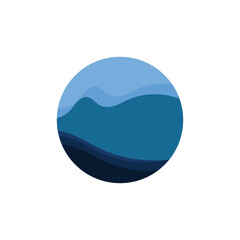 wave background vector of nature template design illustration