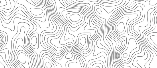 White background topography contour map with black curve lines .luxury topographic wavy pattern and geographic grid map design .