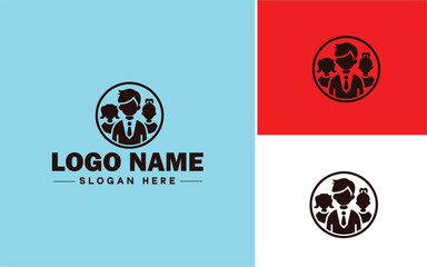 Kids icon baby children childcare daycare modern flat business vector logo