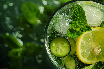 Refreshing Lemon Cucumber Mint Water