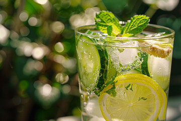 Refreshing Lemon and Lime Mint Drink