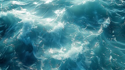 Turquoise Waters of Catalina Island: A Close-Up View of Vibrant Ocean Waves