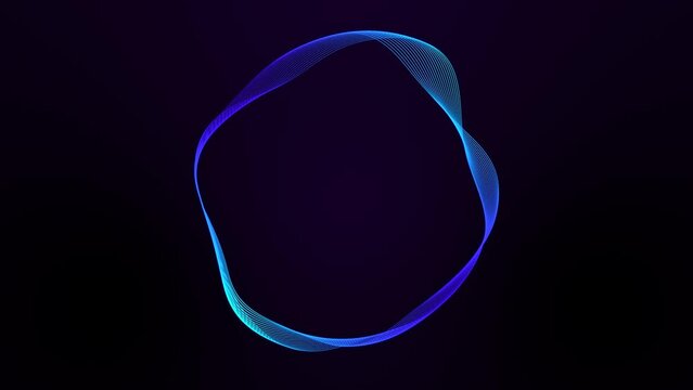 Abstract circle animation with geometric ripple effect for intro and background loop in 4K UHD.