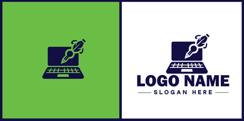 Laptop icon Laptop Repair website design logo