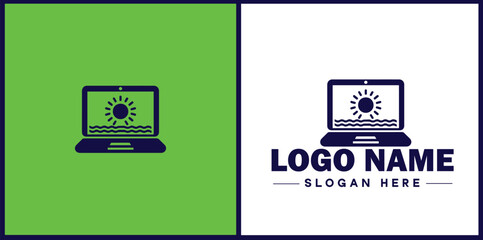 Laptop icon Laptop Repair website design logo