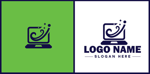 Laptop icon Laptop Repair website design logo