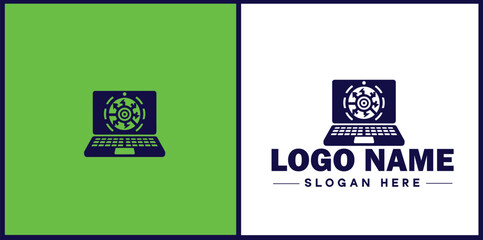Laptop icon Laptop Repair website design logo