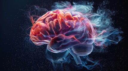 3D rendering image depicting the various regions of the brain responsible for different functions and cognitive processes - obrazy, fototapety, plakaty