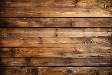 Naklejka premium Rustic Wooden Background Texture Featuring a Variety of Rich Brown Hues, Ideal for Infusing a Cozy and Inviting Atmosphere into Your Design Projects, Graphic Artworks, and Visual Presentations.