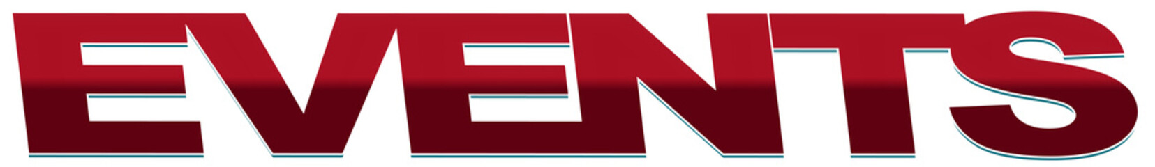 Events, concept text, creative design word element, isolated on white background